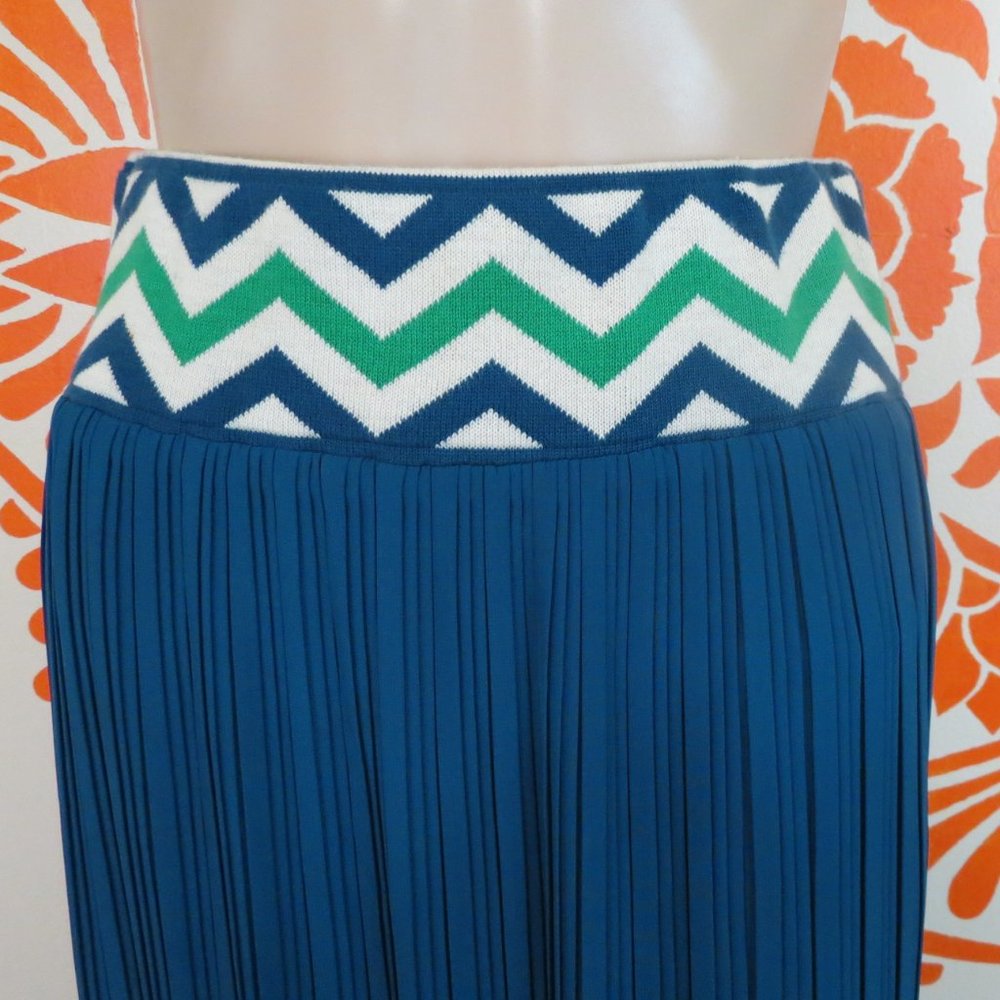 Anthropologie Green Long Pleated Skirt S - Picture 3 of 3